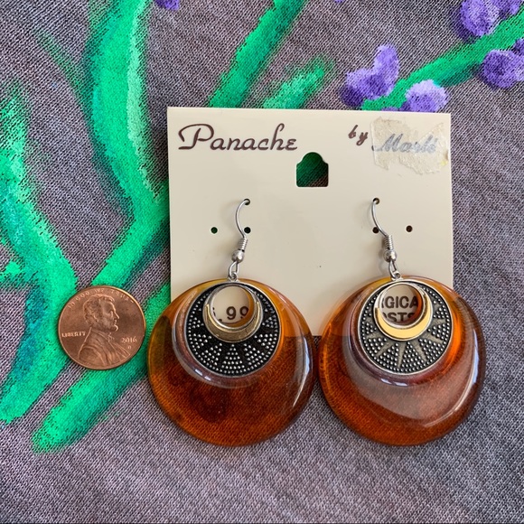 Vintage Jewelry - 80s Vintage smokey hoops